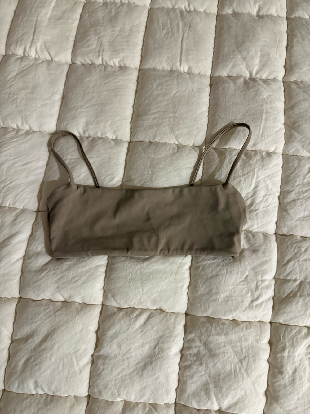 Women's Crop Tank Top in Taupe